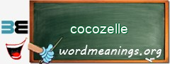 WordMeaning blackboard for cocozelle